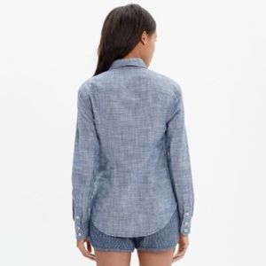 Madewell Dark Chambray Long Sleeve Buttondown - S